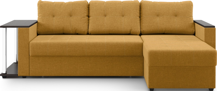 Диван угловой Атланта, модель 110, Savana Plus yellow (соломенный) / венге