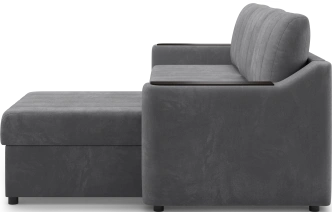 Диван угловой Мурано, модель 101, Maxx 965 (темно-серый) / венге