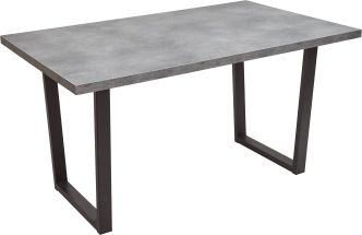 Кухонный стол раздвижной Лофт 160, Бетон Портленд, Черный