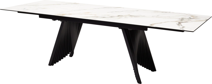 Кухонный стол раздвижной Ivar 180, Marbles KL-188 Контрастный мрамор, итальянская керамика