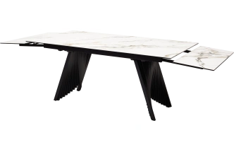 Кухонный стол раздвижной Ivar 180, Marbles KL-188 Контрастный мрамор, итальянская керамика