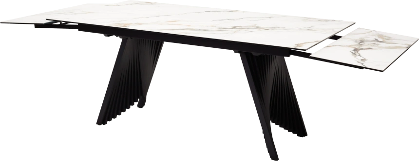 Кухонный стол раздвижной Ivar 180, Marbles KL-188 Контрастный мрамор, итальянская керамика