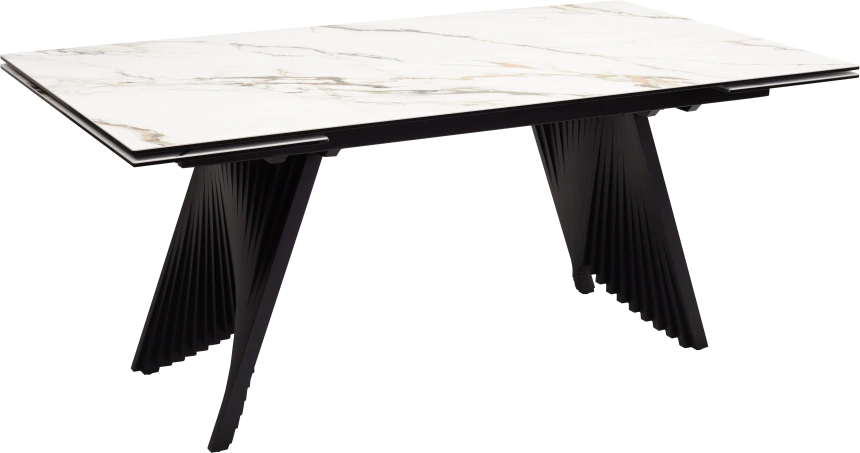 Кухонный стол раздвижной Ivar 180, Marbles KL-188 Контрастный мрамор, итальянская керамика