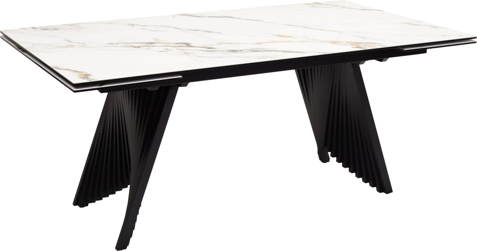 Кухонный стол раздвижной Ivar 180, Marbles KL-188 Контрастный мрамор, итальянская керамика