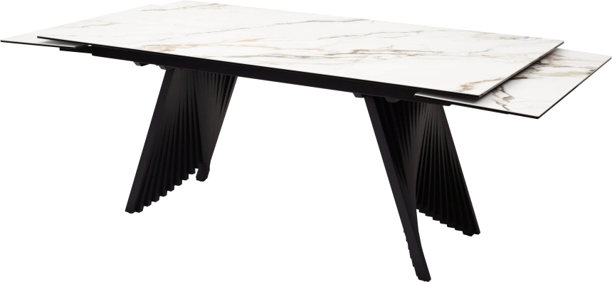 Кухонный стол раздвижной Ivar 180, Marbles KL-188 Контрастный мрамор, итальянская керамика