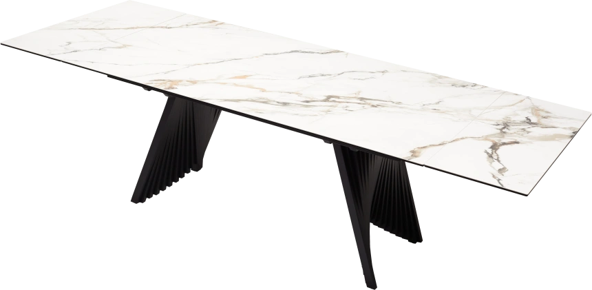 Кухонный стол раздвижной Ivar 180, Marbles KL-188 Контрастный мрамор, итальянская керамика