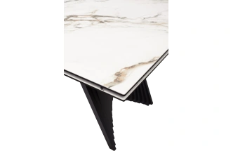 Кухонный стол раздвижной Ivar 180, Marbles KL-188 Контрастный мрамор, итальянская керамика