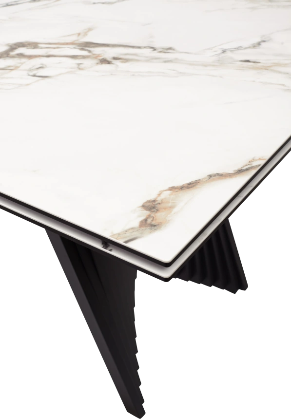 Кухонный стол раздвижной Ivar 180, Marbles KL-188 Контрастный мрамор, итальянская керамика