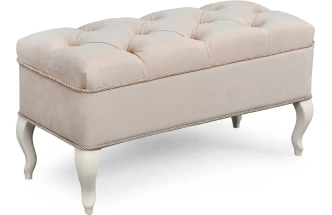 Банкетка №15, классическая, мягкая, мора бежевый