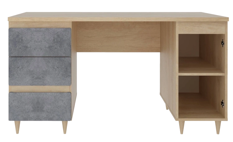 Модульная детская спальня Киото, дуб небраска / бетон тёмный