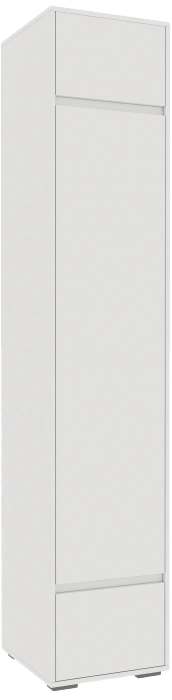 Шкаф одностворчатый Роут, распашной с полками, белый