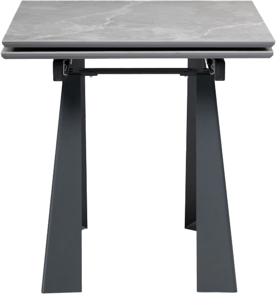 Кухонный стол раздвижной Бэйнбрук 120(180), МДФ, серый мрамор, каркас графит