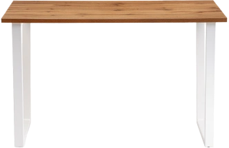 Кухонный стол Лота Лофт, 140x80, ЛДСП, дуб вотан, каркас белый матовый