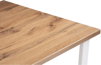 Кухонный стол Лота Лофт, 140x80, ЛДСП, дуб вотан, каркас белый матовый