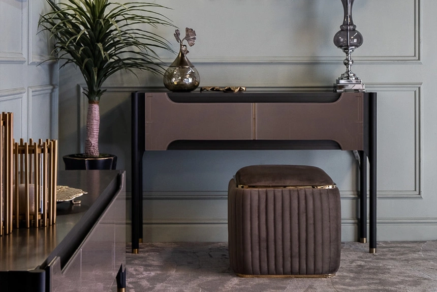 Туалетный столик Grimaldi, с ящиками, черный