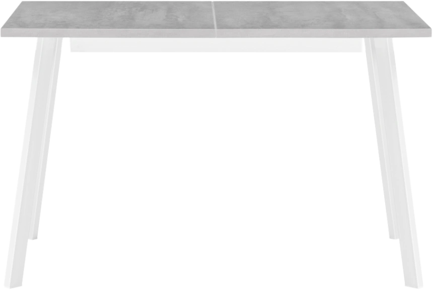 Кухонный стол раздвижной Колон Лофт, 120(160)x75, ЛДСП, бетон, каркас белый матовый