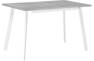 Кухонный стол раздвижной Колон Лофт, 120(160)x75, ЛДСП, бетон, каркас белый матовый