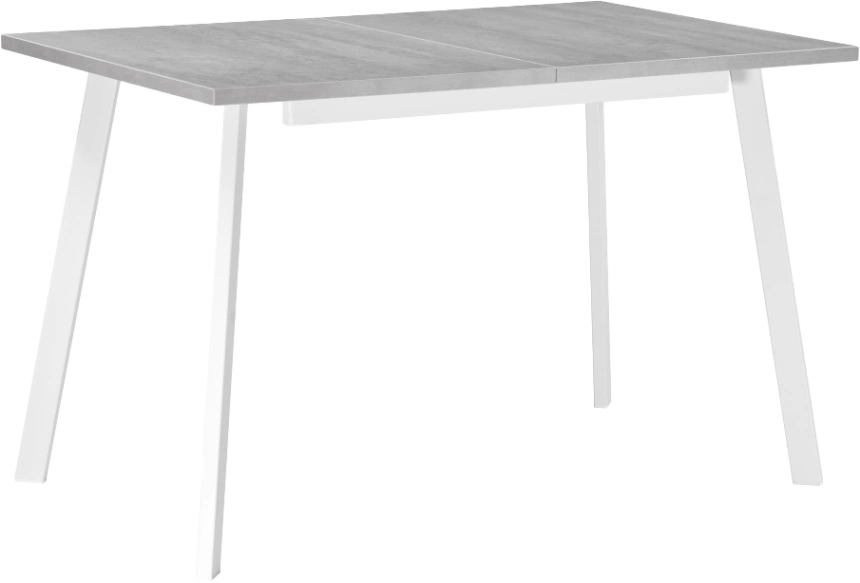 Кухонный стол раздвижной Колон Лофт, 120(160)x75, ЛДСП, бетон, каркас белый матовый