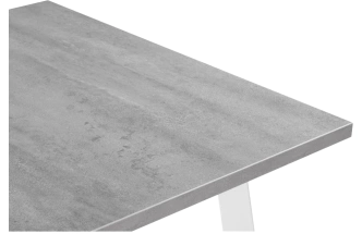 Кухонный стол раздвижной Колон Лофт, 120(160)x75, ЛДСП, бетон, каркас белый матовый