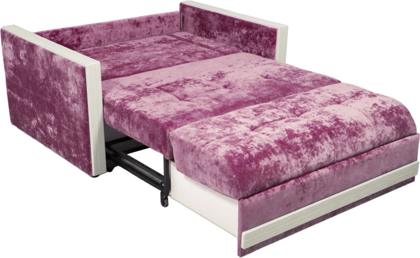 Диван прямой малый Адель 2, ткань Краш 28, декор Рамух белый