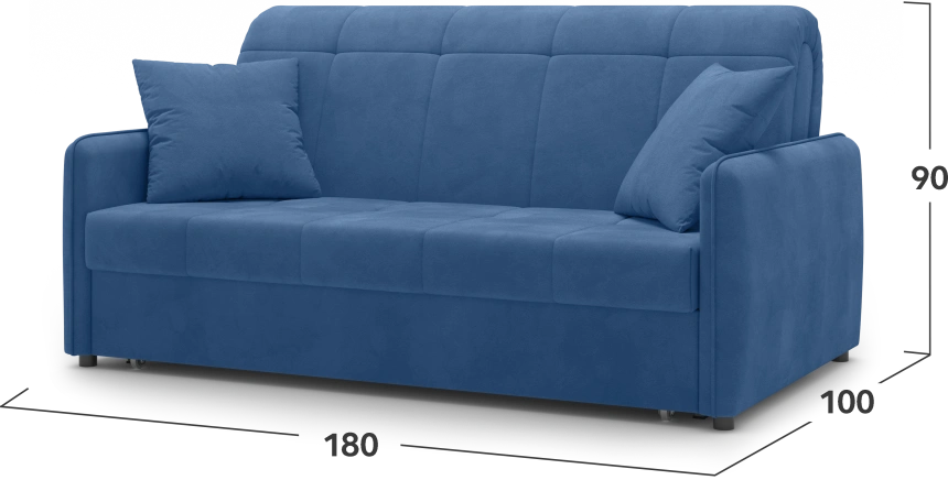 ​Диван прямой Монако 160, модель 068, Balance 784​ (синий)
