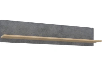Полка открытая Киото, Дуб небраска / Бетон тёмный