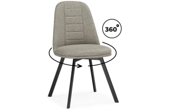 Стул Texas 2, поворотный 360, латте / черный