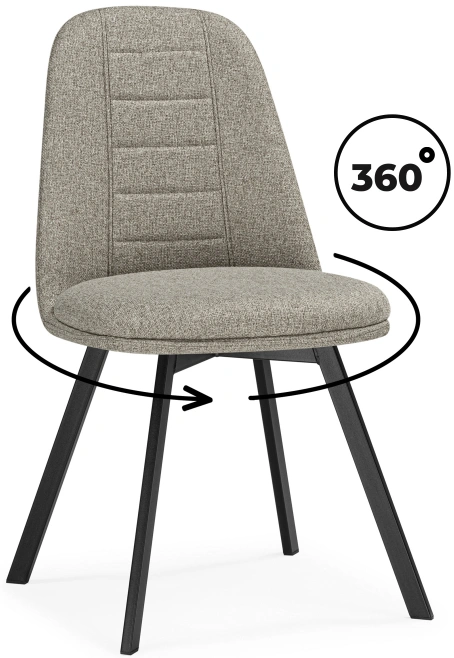 Стул Texas 2, поворотный 360, латте / черный