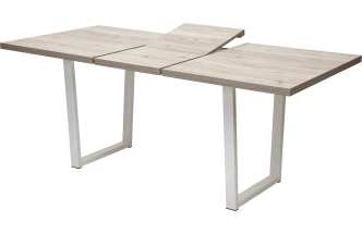 Кухонный стол раздвижной Лофт 160, Дуб Анкона, Белый