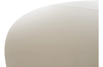 Кухонный стол Ривьера, круг, капучино, стекло, каркас белый