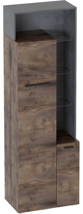 Шкаф двухдверный Глазго, с полками, металл бруклин/ таксония 