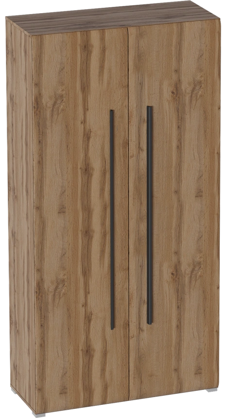 Шкаф двухдверный Ницца, распашной с полками, дуб вотан