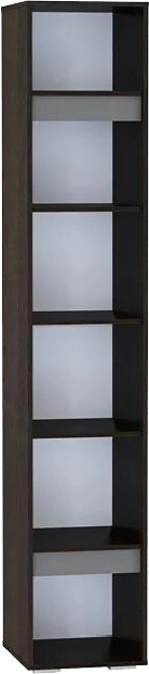 Шкаф одностворчатый Роут, распашной с полками, венге / графит софт