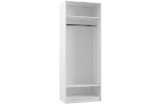 Шкаф двухдверный Мадера, распашной для одежды, лдсп, белый