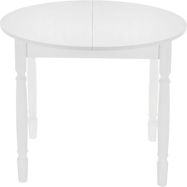 Кухонный стол раздвижной Аттер, 90(120)x73, ЛДСП, белый, каркас белый