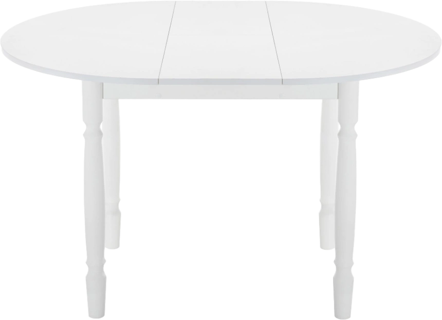Кухонный стол раздвижной Аттер, 90(120)x73, ЛДСП, белый, каркас белый