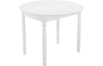 Кухонный стол раздвижной Аттер, 90(120)x73, ЛДСП, белый, каркас белый