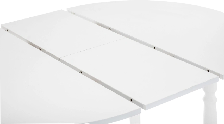 Кухонный стол раздвижной Аттер, 90(120)x73, ЛДСП, белый, каркас белый