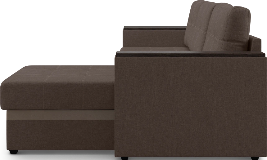 Диван угловой Атланта, модель 110, Savana Chocolate (коричневый) / ECOstile Chocolate / венге