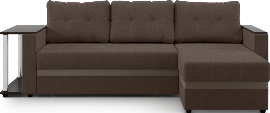 Диван угловой Атланта, модель 110, Savana Chocolate (коричневый) / ECOstile Chocolate / венге