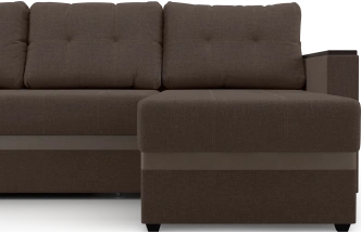Диван угловой Атланта, модель 110, Savana Chocolate (коричневый) / ECOstile Chocolate / венге