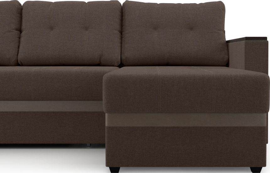 Диван угловой Атланта, модель 110, Savana Chocolate (коричневый) / ECOstile Chocolate / венге
