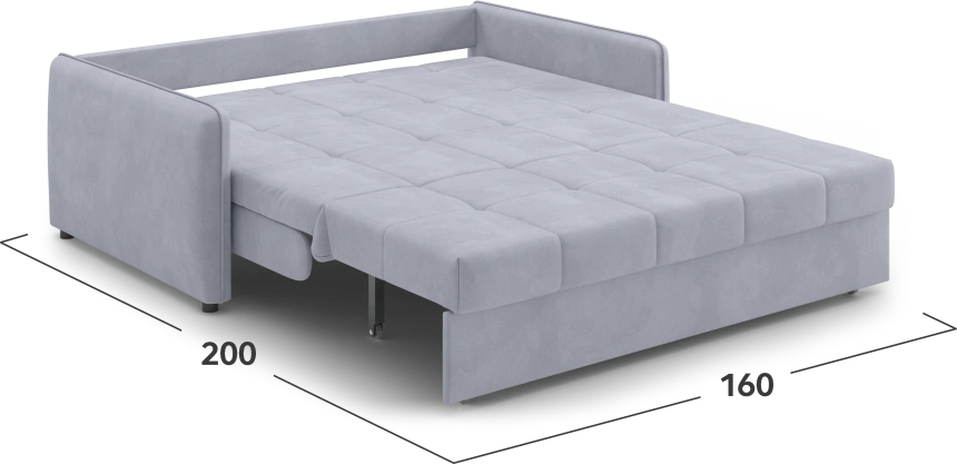 ​Диван прямой Монако 160, модель 068, Balance 900 (светло-серый)