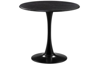 Кухонный стол Тулип, 80x73, мрамор черный / черный