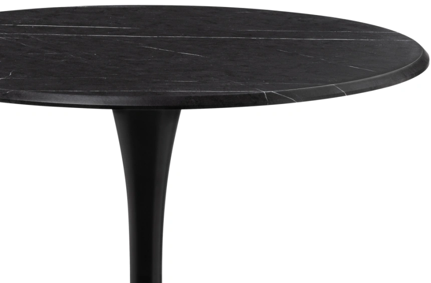 Кухонный стол Тулип, 80x73, мрамор черный / черный