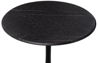 Кухонный стол Тулип, 80x73, мрамор черный / черный