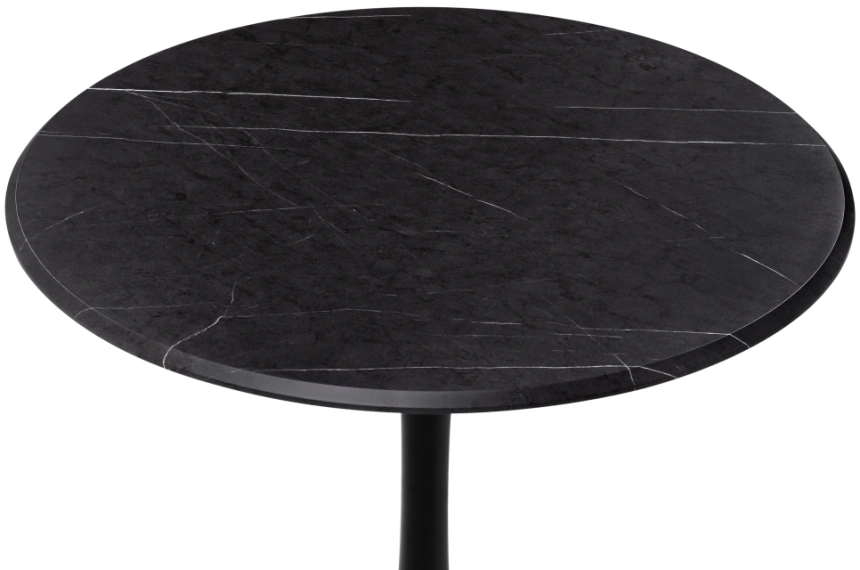 Кухонный стол Тулип, 80x73, мрамор черный / черный