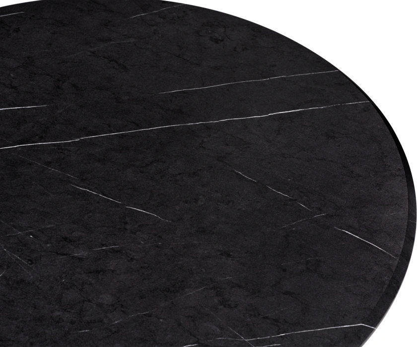 Кухонный стол Тулип, 80x73, мрамор черный / черный
