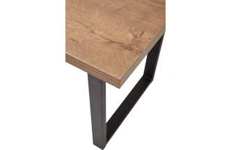 Кухонный стол раздвижной Лофт 160, Дуб Канзас, Черный