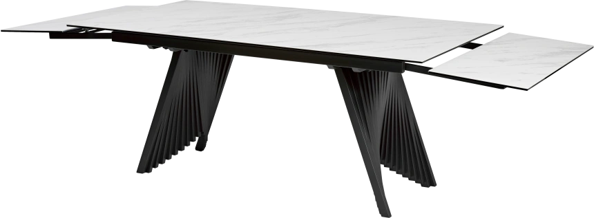 Кухонный стол раздвижной Ivar 180, Marbles KL-99 Белый мрамор, итальянская керамика